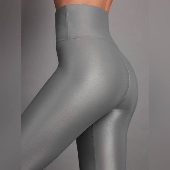 CARBON38 Shiny Gray Green High Rise Workout Leggings - Picture 6 of 9